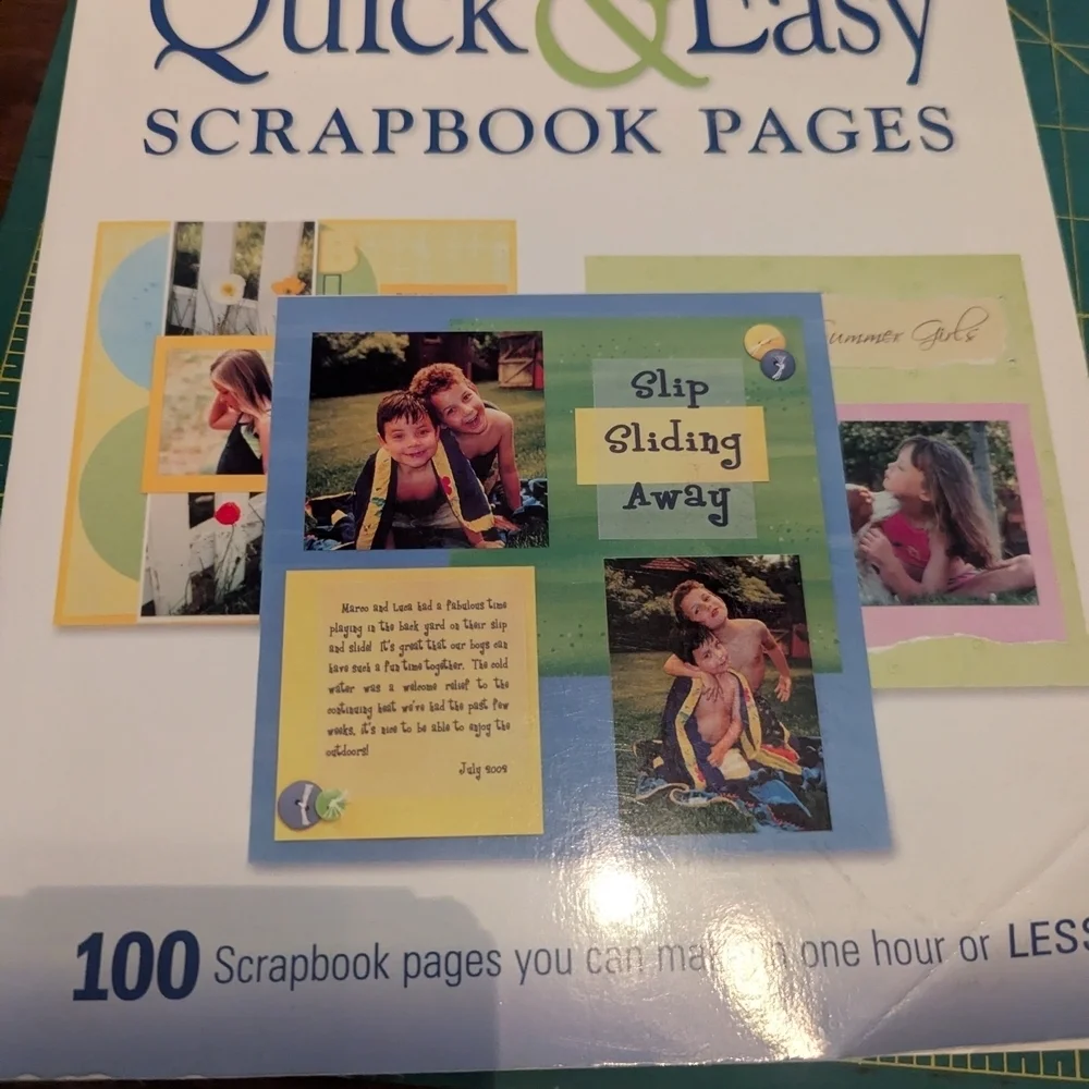Scrapbook Pages - Blue and Yellow